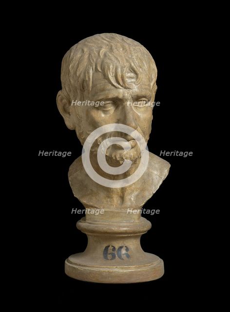 Cast of bust of Pseudo-Seneca or Hesiod, (19th century?). Creator: Unknown.