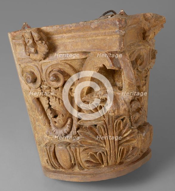 Cast of Corinthian-type capital, late 18th century-early 19th century. Creator: Unknown.