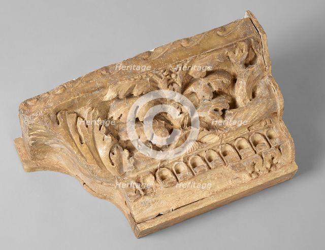 Cast of corner of cornice from the Aula Regia, late 18th century. Creator: Unknown.