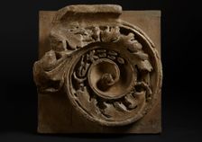 Cast of corner volute from composite capital, 19th century. Creator: Unknown