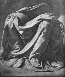 Cast of Drapery for the Legs of a Seated Figure 1470-1484 (1945). Artist: Leonardo da Vinci