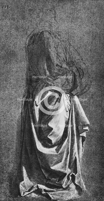 'Cast of Drapery for a Standing Figure', c1470 (1945). Artist: Leonardo da Vinci.