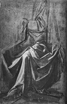Cast of Drapery for a Seated Figure c1475 (1945). Artist: Leonardo da Vinci
