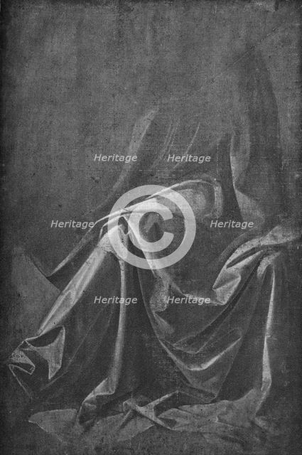 'Cast of Drapery for a Seated Figure', c1475 (1945). Artist: Leonardo da Vinci.