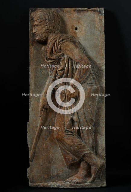 Cast of eponymous hero/magistrate from East frieze of Parthenon (figure 46 of Slab VI), 19th cent. Creator: Unknown.
