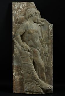 Cast of Eros and right leg of Aphrodite from East frieze (figure 42 of Slab VI), 19th century. Creator: Unknown