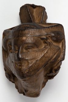 Cast of female head with headdress, from Lichfield Cathedral (?) . Creator: Unknown
