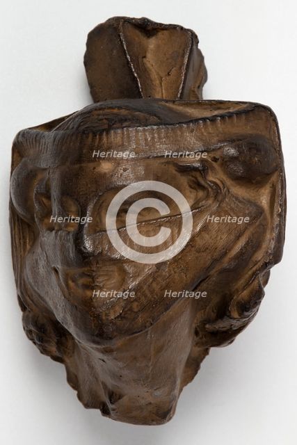 Cast of female head with headdress, from Lichfield Cathedral (?) . Creator: Unknown.