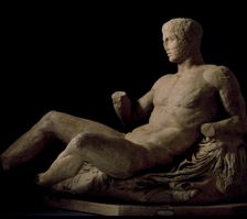 Cast of Figure D (Dionysos?) from east pediment of Parthenon, c438-433 BC, (19th century). Creator: Unknown