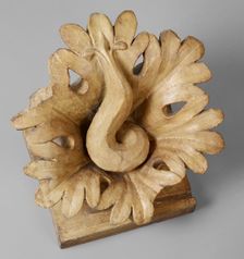 Cast of fleuron from capital of middle standing column, late 18th century-early 19th century. Creator: Unknown