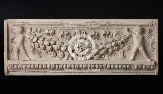 Cast of frieze of Cupids holding garlands from Palestrina, late 18th century. Creator: Unknown.