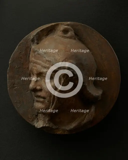 Cast of head of older, clean-shaven Roman legionary or auxiliary. Creator: Unknown.