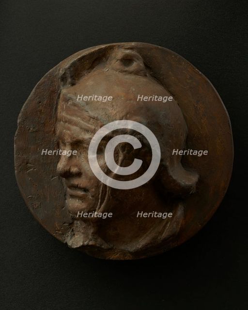 Cast of head of older, clean-shaven Roman legionary or auxiliary. Creator: Unknown.