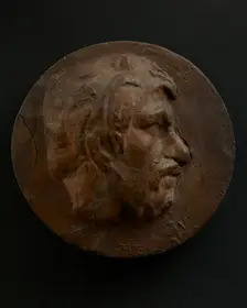 Cast of head of barbarian auxiliary with cowlick. Creator: Unknown