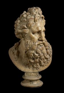 Cast of Head of bearded man, (19th century?). Creator: Unknown