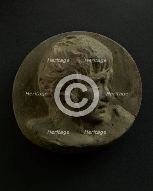 Cast of head of clean-shaven Roman legionary without helmet. Creator: Unknown.