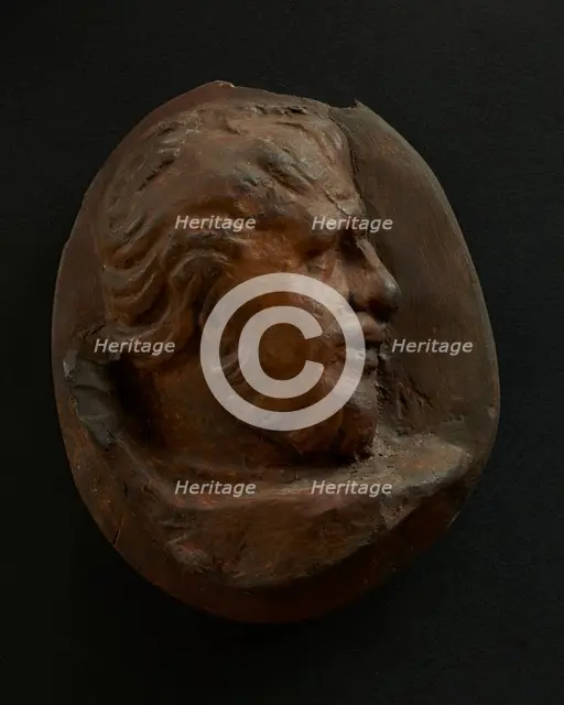 Cast of head of Dacian man with swept back hair. Creator: Unknown.