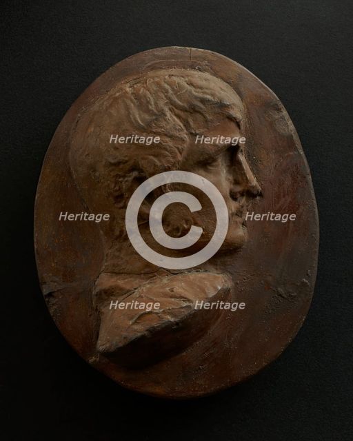 Cast of head of lightly-bearded Roman with right shoulder forward. Creator: Unknown.