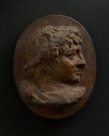 Cast of head of young Roman wearing wreath. Creator: Unknown