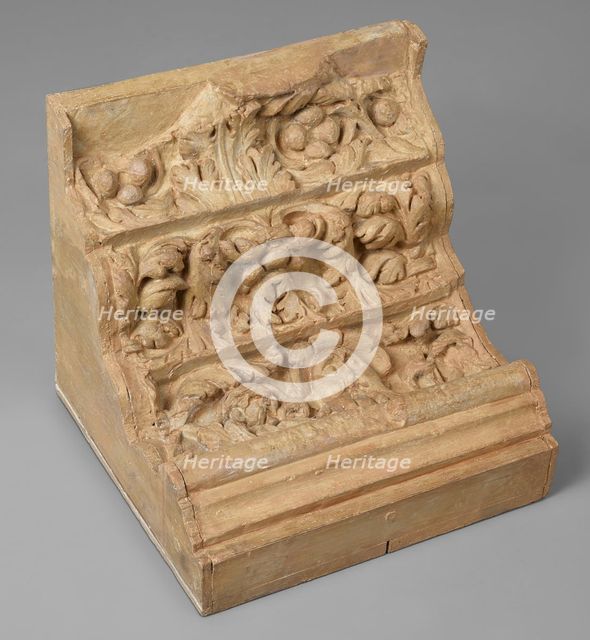 Cast of impost of interior passage between main and side arches, late 18th century-early 19th cent. Creator: Unknown.