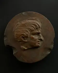 Cast of left profile of Emperor Trajan. Creator: Unknown