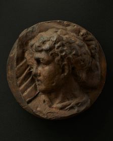Cast of left profile of legionary with hammer in hand. Creator: Unknown
