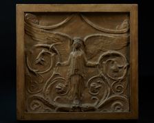 Cast of low relief depicting figure of Victory and acanthus decoration. Creator: Unknown
