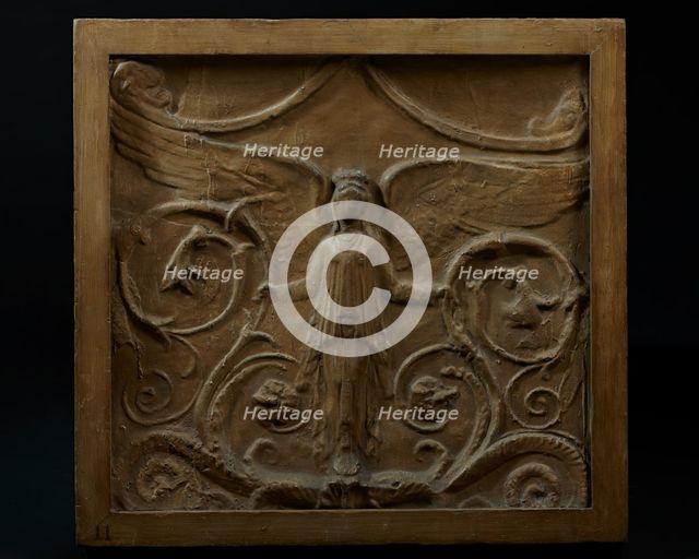 Cast of low relief depicting figure of Victory and acanthus decoration. Creator: Unknown.