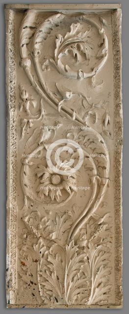 Cast of monumental pilaster fragment with acanthus, scrolls, and eagle, late 18th century. Creator: Unknown.