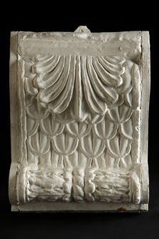 Cast of modillion decorated with a palmette at its base, late 18th or early 19th century. Creator: Unknown