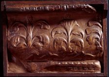 Cast of moulded profile with stylized lotus-and-palmette motif, 27BC-14 CE, (early 19th century). Creator: Unknown