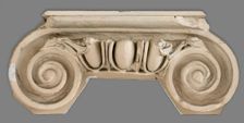 Cast of one side of an ionic column capital, 19th century. Creator: Unknown