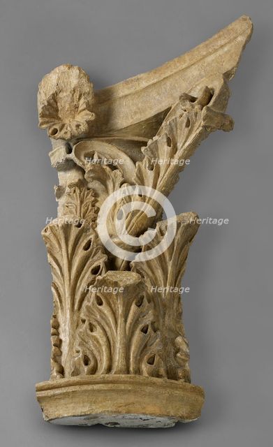 Cast of one quarter of Corinthian capital (no. 8), late 18th century-early 19th century. Creator: Unknown.