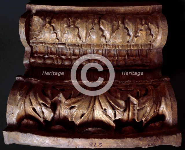 Cast of ornate column base, perhaps from Temple of Concord, c7 BC, (late 18th-early 19th century). Creator: Unknown.