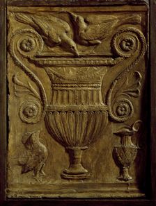 Cast of proper left side of grave altar of M. Antonius Alexander, late 18th or early 19th century. Creator: Unknown