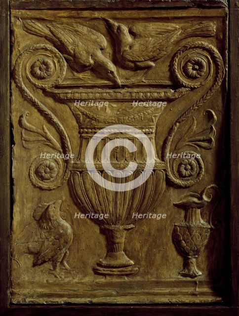 Cast of proper left side of grave altar of M. Antonius Alexander, late 18th or early 19th century. Creator: Unknown.