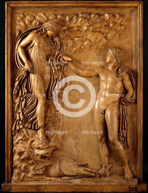 Cast of relief showing Perseus and Andromeda, 18th century? Creator: Unknown.