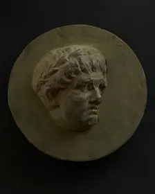 Cast of right profile of participant in sacrificial procession. Creator: Unknown