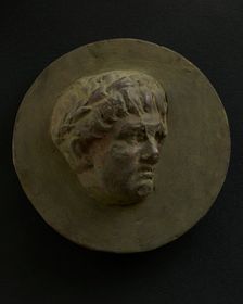 Cast of right profile of participant in sacrificial procession. Creator: Unknown