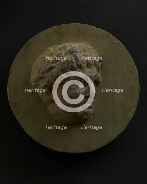 Cast of right profile of participant in sacrificial procession. Creator: Unknown.