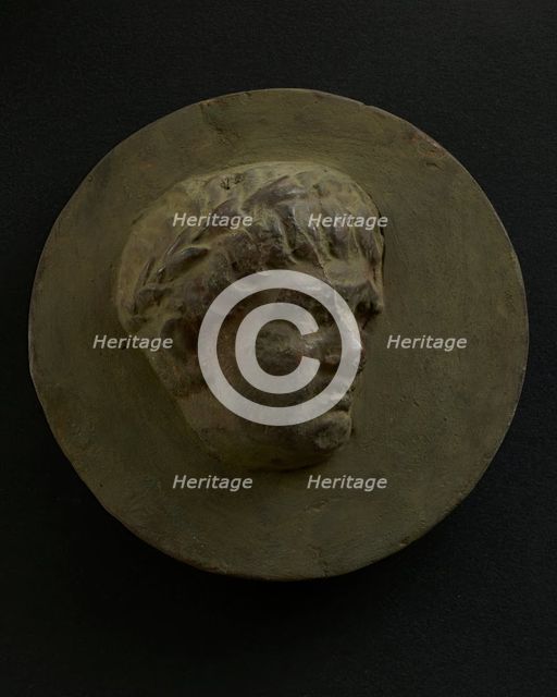 Cast of right profile of participant in sacrificial procession. Creator: Unknown.