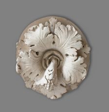 Cast of rosette with prominent pistil from the Temple of Venus Genetrix, late 18th century. Creator: Unknown