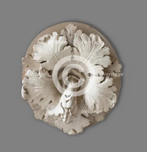 Cast of rosette with prominent pistil from the Temple of Venus Genetrix, late 18th century. Creator: Unknown.