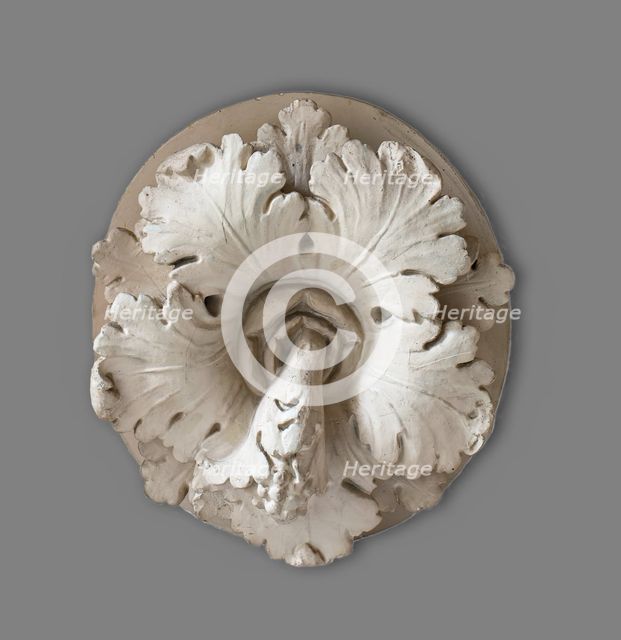 Cast of rosette with prominent pistil from the Temple of Venus Genetrix, late 18th century. Creator: Unknown.