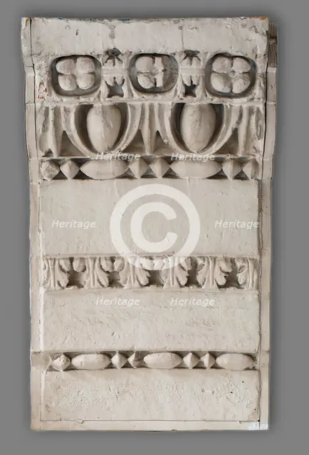 Cast of section of archivolt of central passageway of the Arch of Septimius Severus, late 18th. Creator: Unknown.