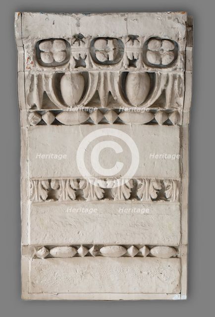 Cast of section of archivolt of central passageway of the Arch of Septimius Severus, late 18th. Creator: Unknown.