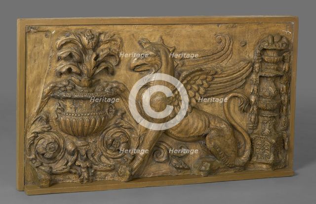 Cast of section of frieze with vase, griffin..., c106-112, (late 18th-early 19th century) Creator: Unknown.