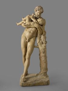 Cast of Silenus with the Infant Bacchus, (c370-300 BC), c1800. Creator: Unknown