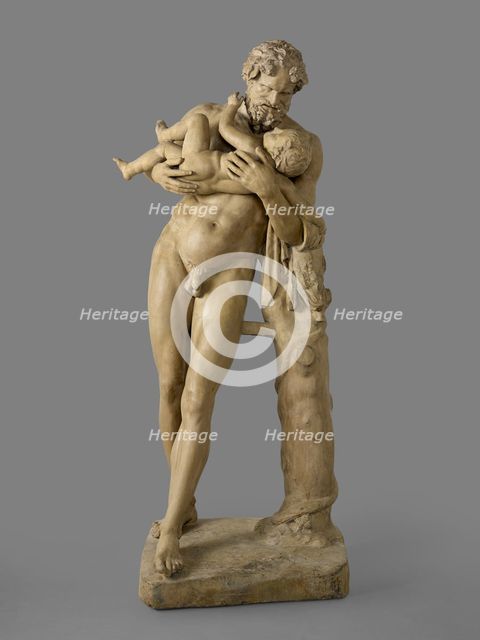 Cast of Silenus with the Infant Bacchus, (c370-300 BC), c1800. Creator: Unknown.