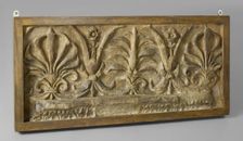 Cast of stylized lotus-and-palmette frieze above tulip-and-dart cyma reversa, late 18-early 19 cent. Creator: Unknown
